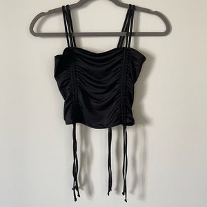 Urban Outfitters Cinched Ruffle Tie crop top size s